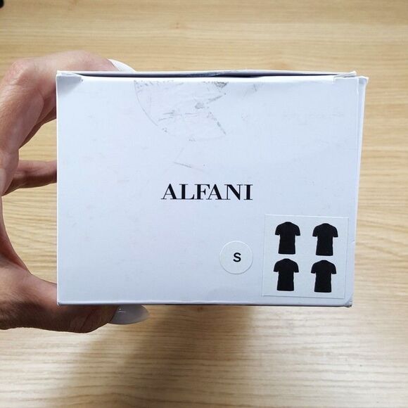 ALFANI Shirt Mens Small Black 4-Pack V-Neck Tee T-Shirt 100% Cotton Tagless - Picture 2 of 5